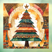 クリスマスツリーの抽象芸術アート44 – ファンおもしろい ウィンドウサイン (シート3)