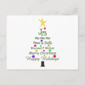 クリスマスツリーの挨拶 ポストカード (正面)