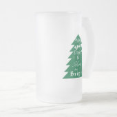 クリスマスツリーの挨拶（薄片） フロストグラスビールジョッキ (正面右)