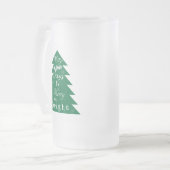 クリスマスツリーの挨拶（薄片） フロストグラスビールジョッキ (正面左)