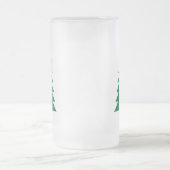 クリスマスツリーの挨拶（薄片） フロストグラスビールジョッキ (中央)