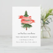 クリスマスツリーの新しいホームムービングアナウンス シーズンカード (スタンド正面)