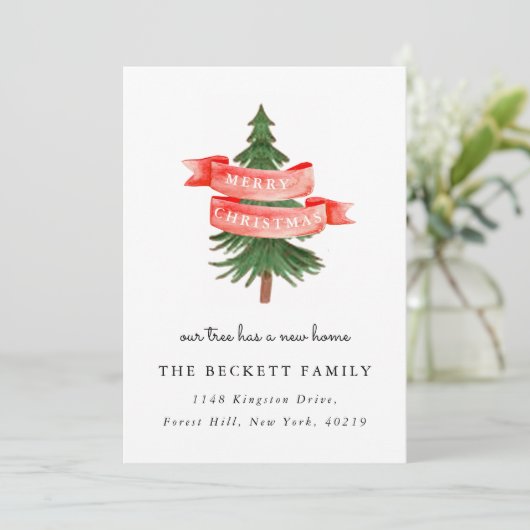 クリスマスツリーの新しいホームムービングアナウンス シーズンカード (スタンド正面)