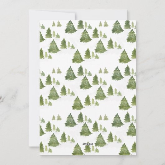 クリスマスツリーの新しいホームムービングアナウンス シーズンカード (裏面)