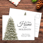クリスマスツリーの新しいホームムービングアナウンス ポストカード