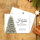 クリスマスツリーの新しいホームムービングアナウンス ポストカード