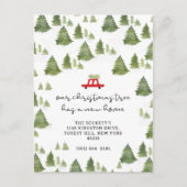 クリスマスツリーの新しいホームムービングアナウンス 案内ポストカード (正面)