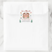 クリスマスツリーの新しい住所を移動 スクエアシール (バッグ)