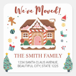 クリスマスツリーの新しい住所を移動 スクエアシール