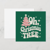 クリスマスツリーの明かり メリークリスマス Xmas シーズンカード (正面/裏面)