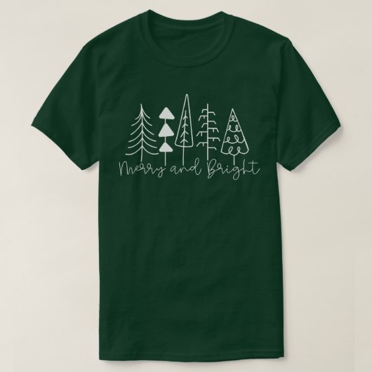 クリスマスツリーの明るい家族のXmas Tシャツ (デザイン正面)