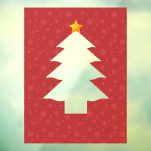 クリスマスツリーの星付き切り抜き ウィンドウサイン (シート3)
