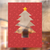 クリスマスツリーの星付き切り抜き ウィンドウサイン (シート2)
