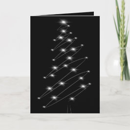 クリスマスツリーの最小主義のクリスマスカード シーズンカード