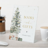 クリスマスツリーの本とギフトのサイン 台座サイン (インサイチュ)