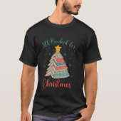 クリスマスツリーの本の予約おもしろいすべてC Tシャツ (正面)