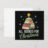 クリスマスツリーの本の教師のためのすべて予約済み  Xmas   シーズンカード (正面/裏面)