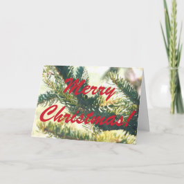 クリスマスツリーの枝がクリスマスを楽しむ カード