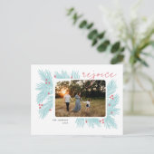 クリスマスツリーの枝と果実を喜ぶ シーズンポストカード (スタンド正面)