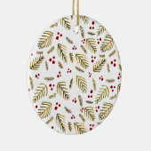 クリスマスツリーの枝と果実 – 琥珀 セラミックオーナメント (右)