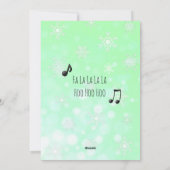 クリスマスツリーの枝に座るかわいいフクロウのカップル シーズンカード (裏面)