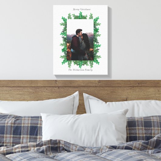 クリスマスツリーの枝の写真 キャンバスプリント (インサイチュ (寝室))