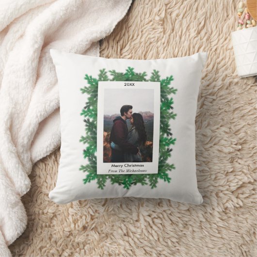 クリスマスツリーの枝の写真 クッション (ブランケット)