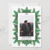 クリスマスツリーの枝の写真 シーズンカード (正面)