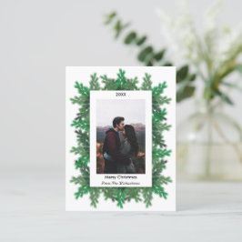 クリスマスツリーの枝の写真 シーズンポストカード