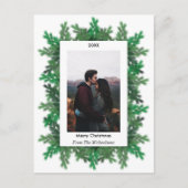 クリスマスツリーの枝の写真 シーズンポストカード (正面)