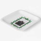 クリスマスツリーの枝の写真 ペーパープレート (傾斜あり)