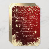 クリスマスツリーの枝企業の、クリスマスパーティー。 招待状 (正面/裏面)