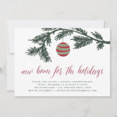 クリスマスツリーの枝 | 新築祝いパーティー招待状 シーズンカード (正面)