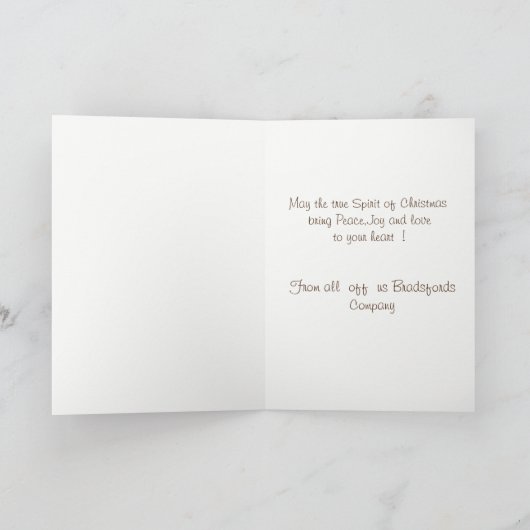 クリスマスツリーの枝、松のコーン、ボール企業の シーズンカード (内部)