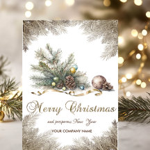 クリスマスツリーの枝、松のコーン、ボール企業の