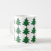 クリスマスツリーの森のマグカップ コーヒーマグカップ (正面左)