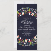 クリスマスツリーの森のリース | クリスマスブランチ 招待状 (正面)