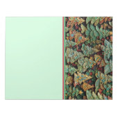 クリスマスツリーの森の美しい文房具 ノートパッド (正面)