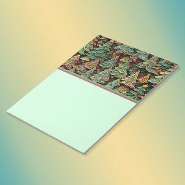 クリスマスツリーの森の美しい文房具 ノートパッド