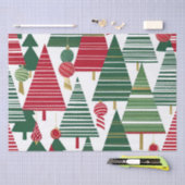クリスマスツリーの森ティッシュペーパー 薄葉紙 (クラフト)