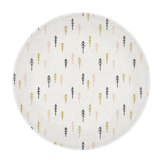 クリスマスツリーの森林パターン カッティングボード (正面)