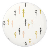 クリスマスツリーの森林パターン セラミックノブ (正面)