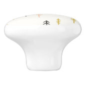 クリスマスツリーの森林パターン セラミックノブ (側面)