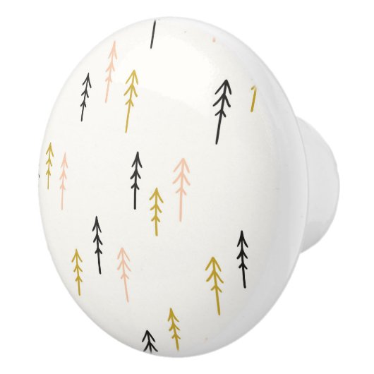 クリスマスツリーの森林パターン セラミックノブ (右)