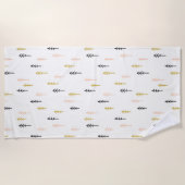 クリスマスツリーの森林パターン ビーチタオル (正面)