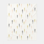 クリスマスツリーの森林パターン フリースブランケット (正面)