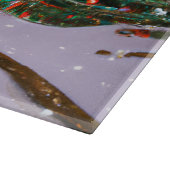 クリスマスツリーの森林列車 カッティングボード (角)