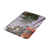 クリスマスツリーの森林列車 バスマット (アングル)