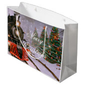 クリスマスツリーの森林列車 ラージペーパーバッグ (裏面アングル)