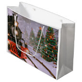 クリスマスツリーの森林列車 ラージペーパーバッグ (正面アングル)